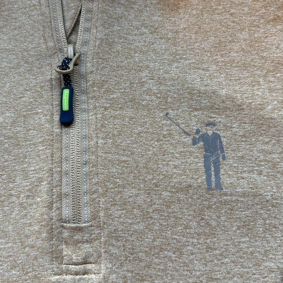 William Murray Golf Tan Long Sleeve Quarter Zip - Picture 3 of 10